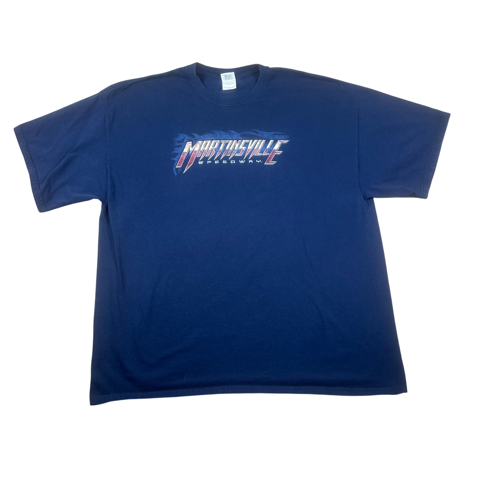 Gildan Martinsville Speedway Racing T-Shirt Mens 2xl Navy Blue Graphic